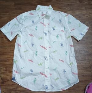 Gap Kids Skateboard Print Button Down Shirt - XL (12)